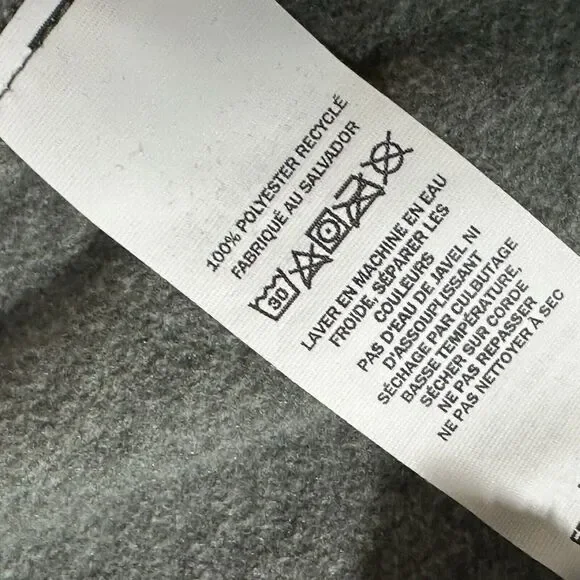 LL Bean Mens Large Regular Slightly Fitted 1/4 Zip Fleece Pullover Gray Jacket - Picture 8 of 10